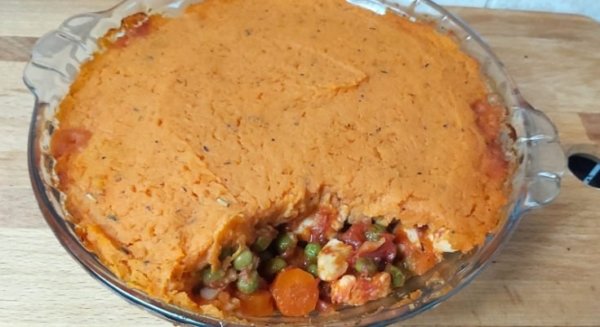 csirkés pásztorpite édesburgonyával